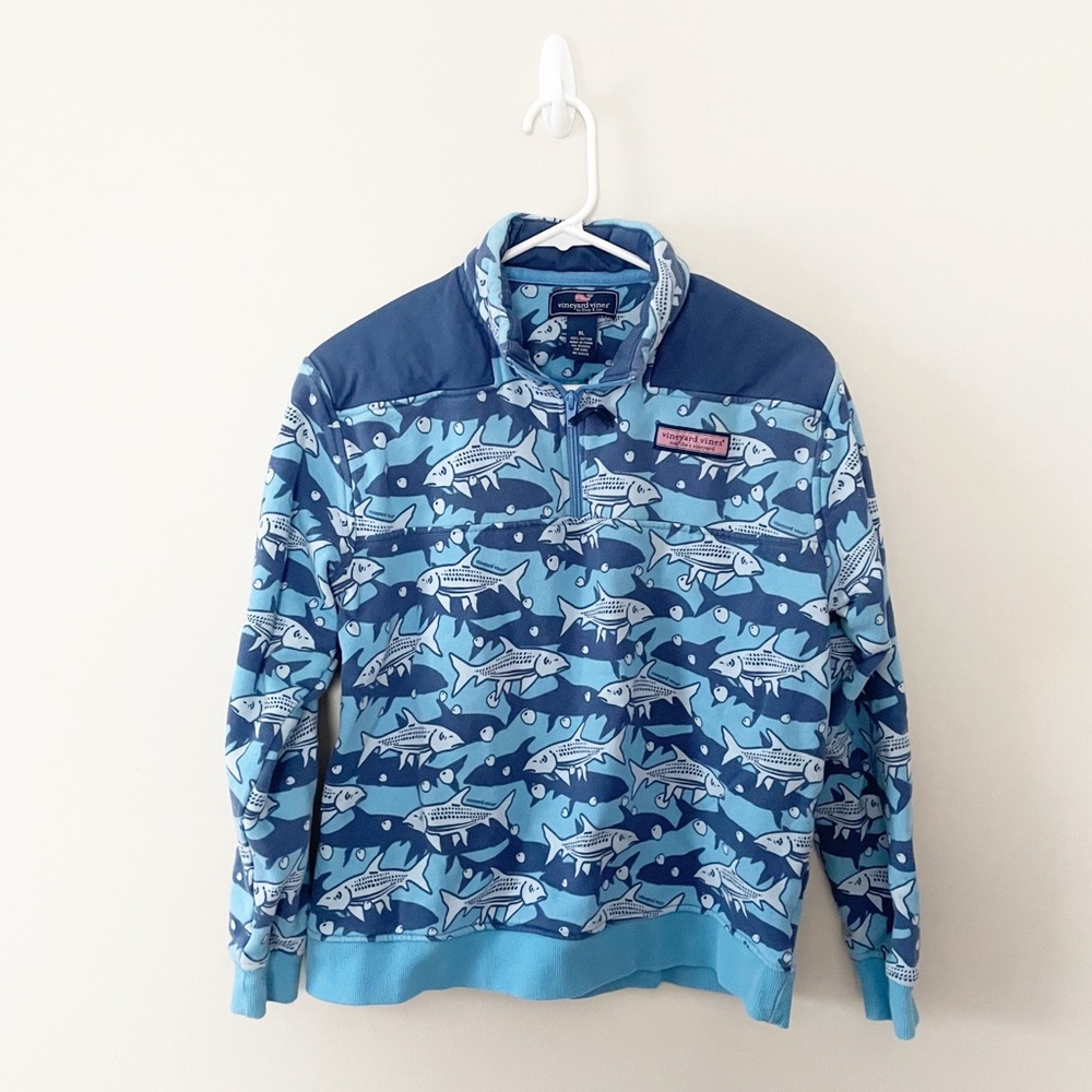 Vineyard Vines Fish Print Shep Shirt Sweatshirt